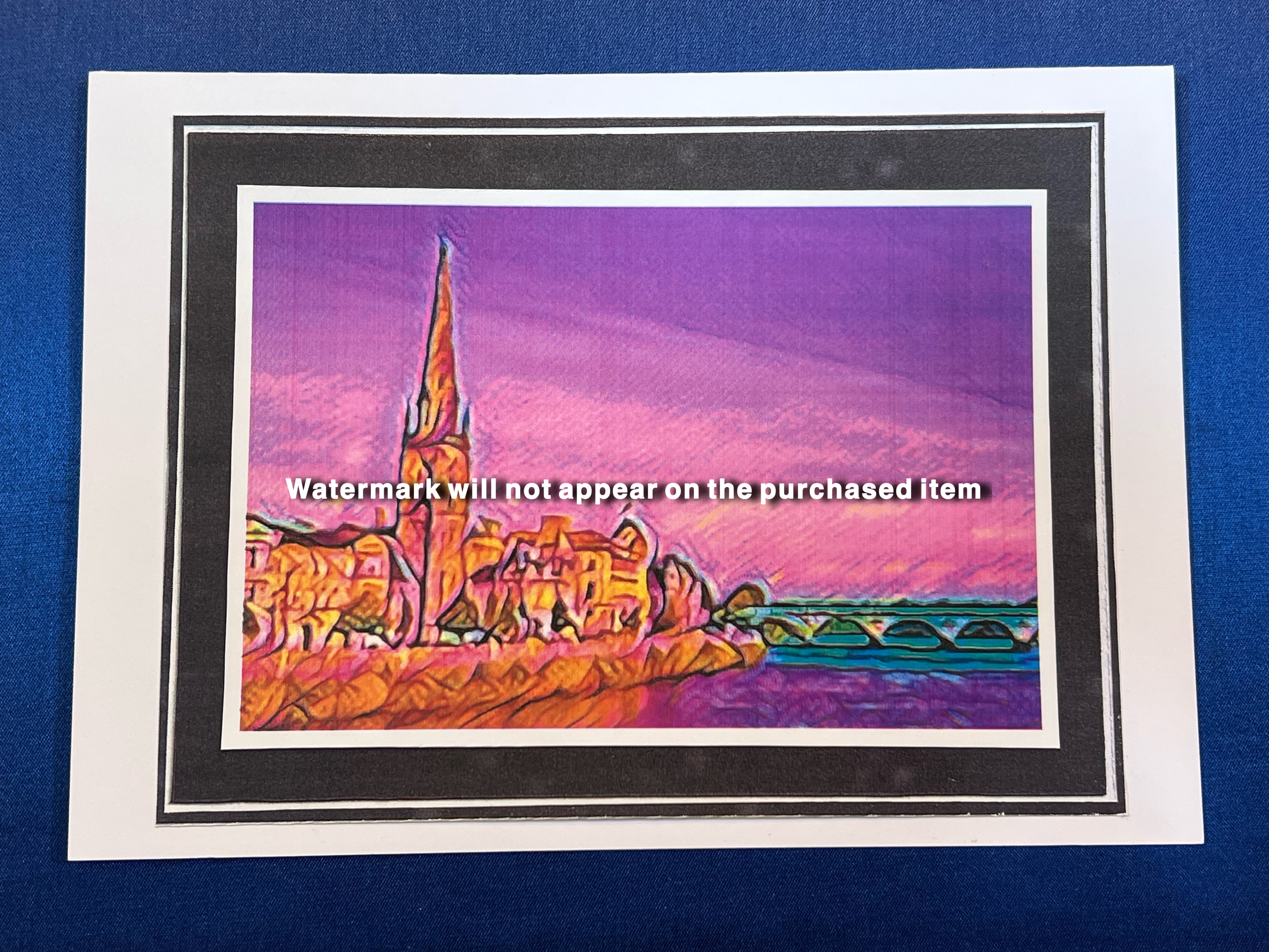 02 A5 Landscape Card -- Perth - The Tay and St Matthews Kirk