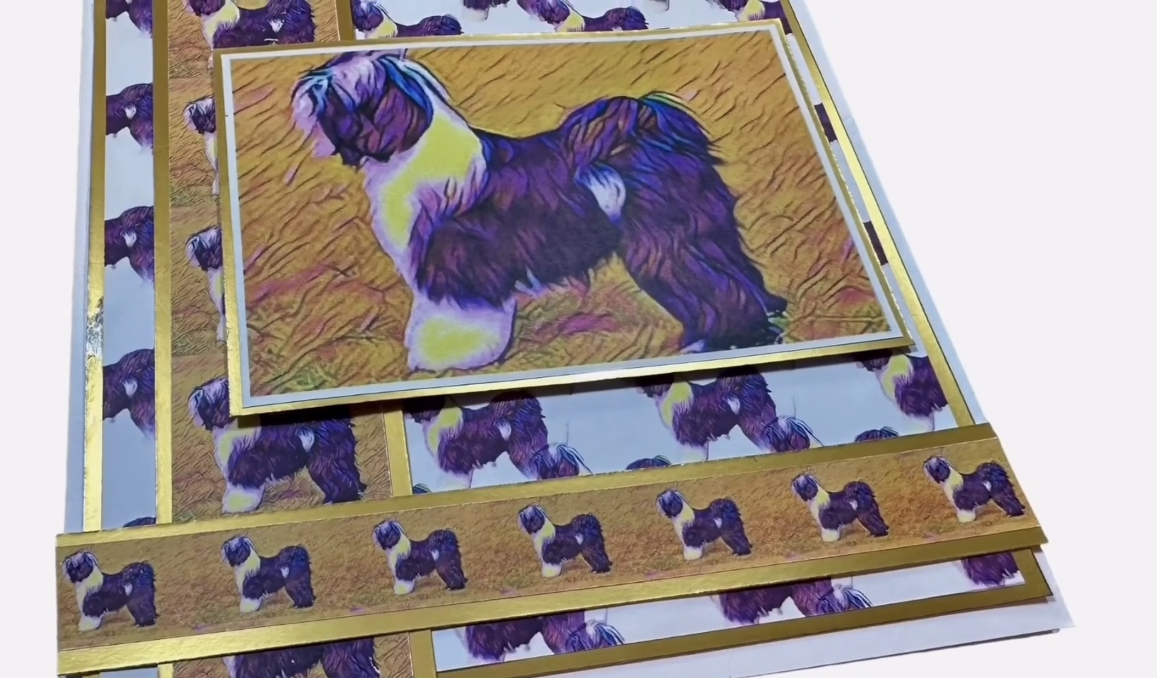 Tibetan Terrier Craft Download with Stan, our Crafting Dog