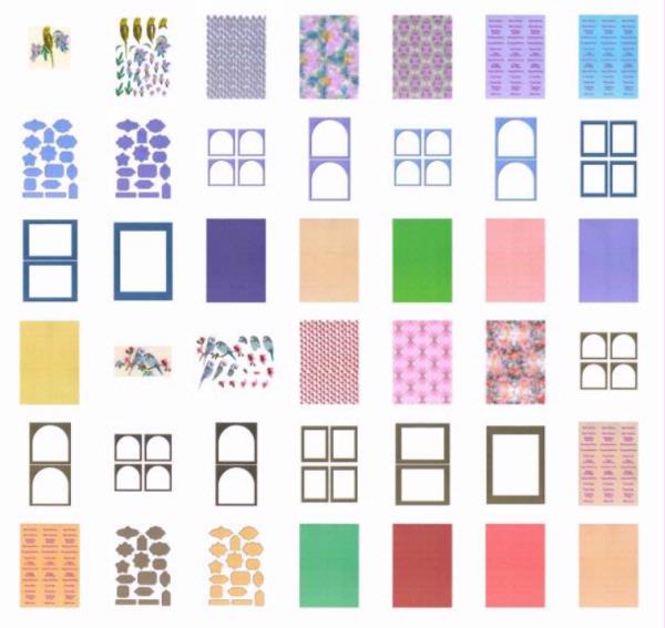 <b>SPECIAL Dot's Heirlooms Budgie Sets 1 & 2 - 44 x A4 Sheets <b>DOWNLOAD