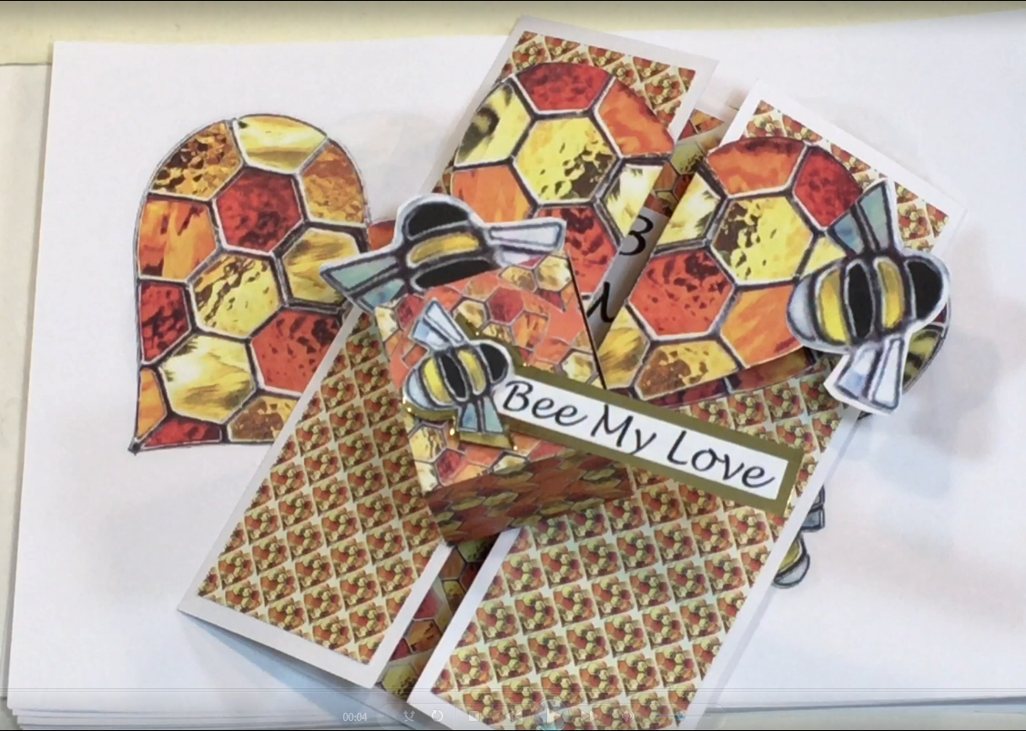 Honeycomb Heart and Bees - Click DOWNLOAD below and enter FREE@FREE.com
