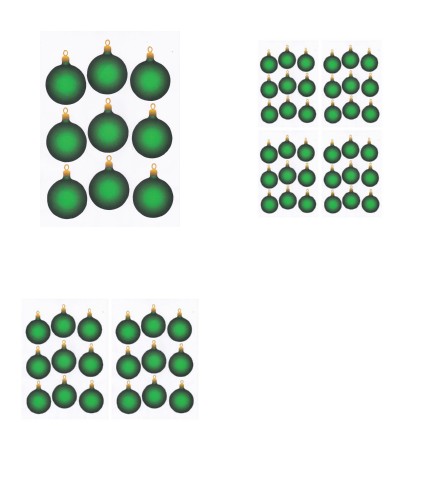 Christmas Baubles Green - 3 x A4 Pages Download