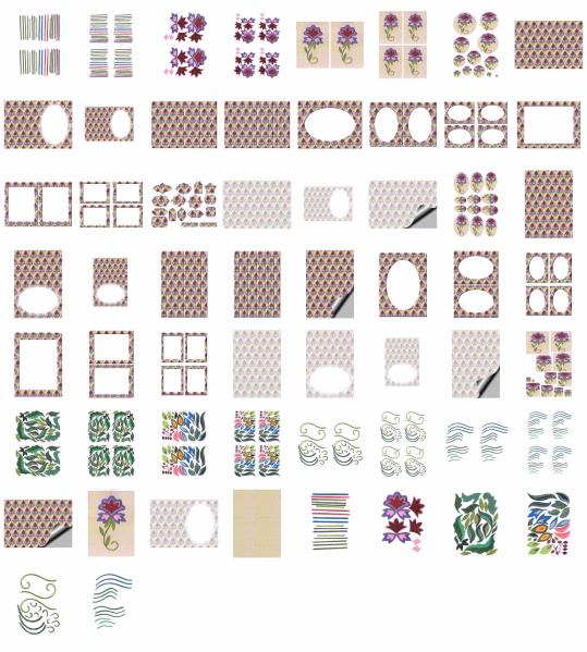 Big Bright Flowers Set 05 - 58 x A4 Pages to DOWNLOAD