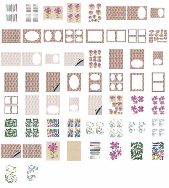 Big Bright Flowers Set 07 - 58 x A4 Pages to DOWNLOAD