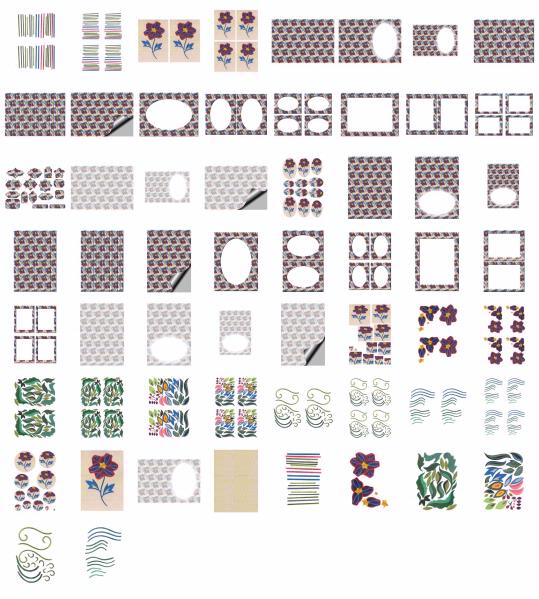 Big Bright Flowers Set 17 - 58 x A4 Pages to DOWNLOAD