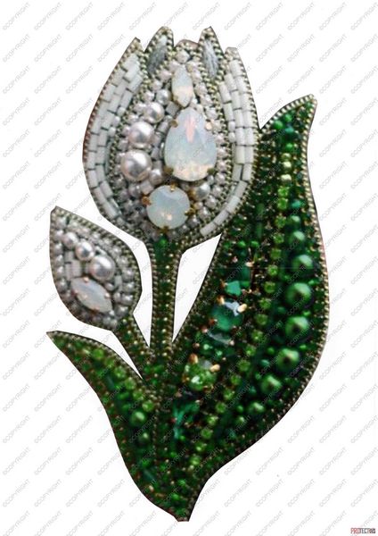 Bejewelled White Tulip Set 01 - 52 Pages to Download