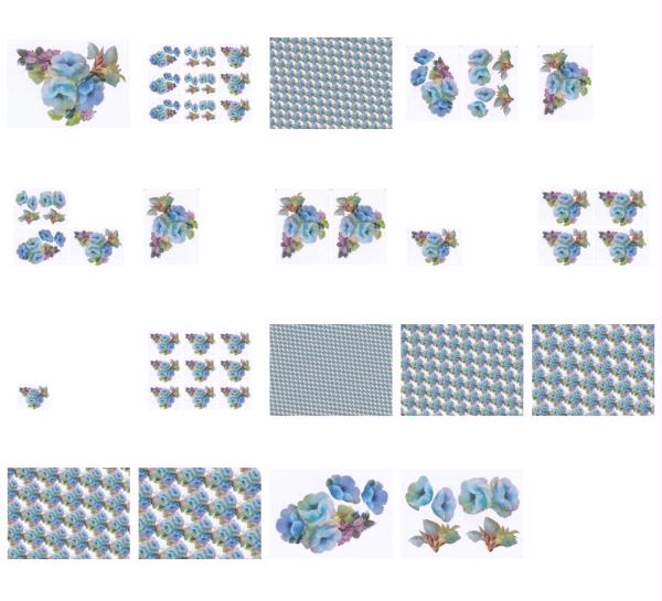 Blue Flowers Set Download - 19 Pages