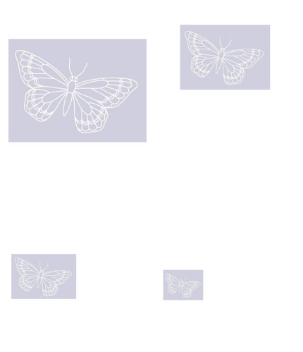 Digital White Work Butterfly <b>Violet 4 Sizes - 4 x A4 Sheets Download