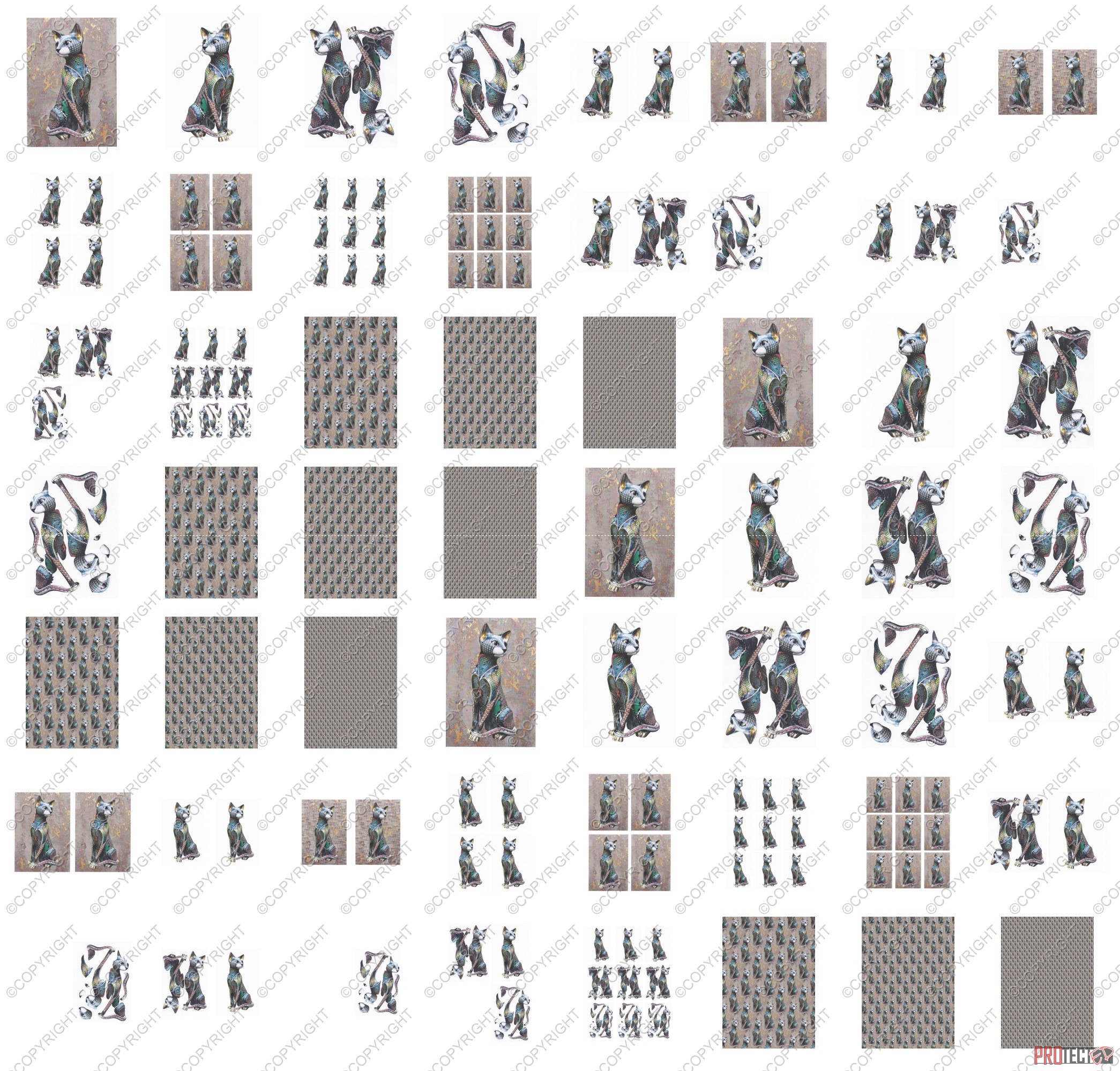 Ceramic Effect Cat Set 03 - 56 Pages to Download