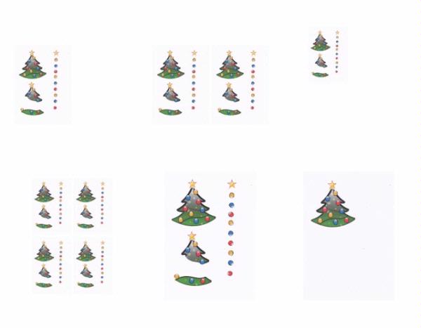 Christmas Tree Set 02 - 6 x A4 Pages to Download