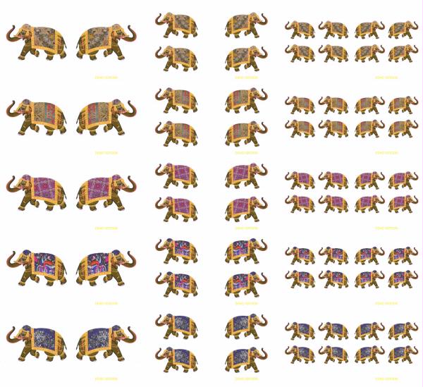 Decorated Elephant Full Set - 30 Pages to DOWNLOAD