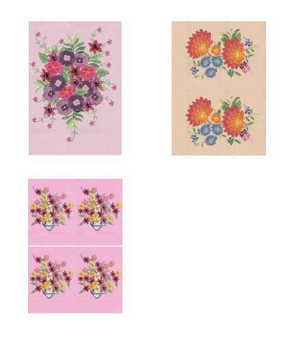 Dot's Heirlooms Bold Blooms - Toppers Full Set - 30 A4 Sheets