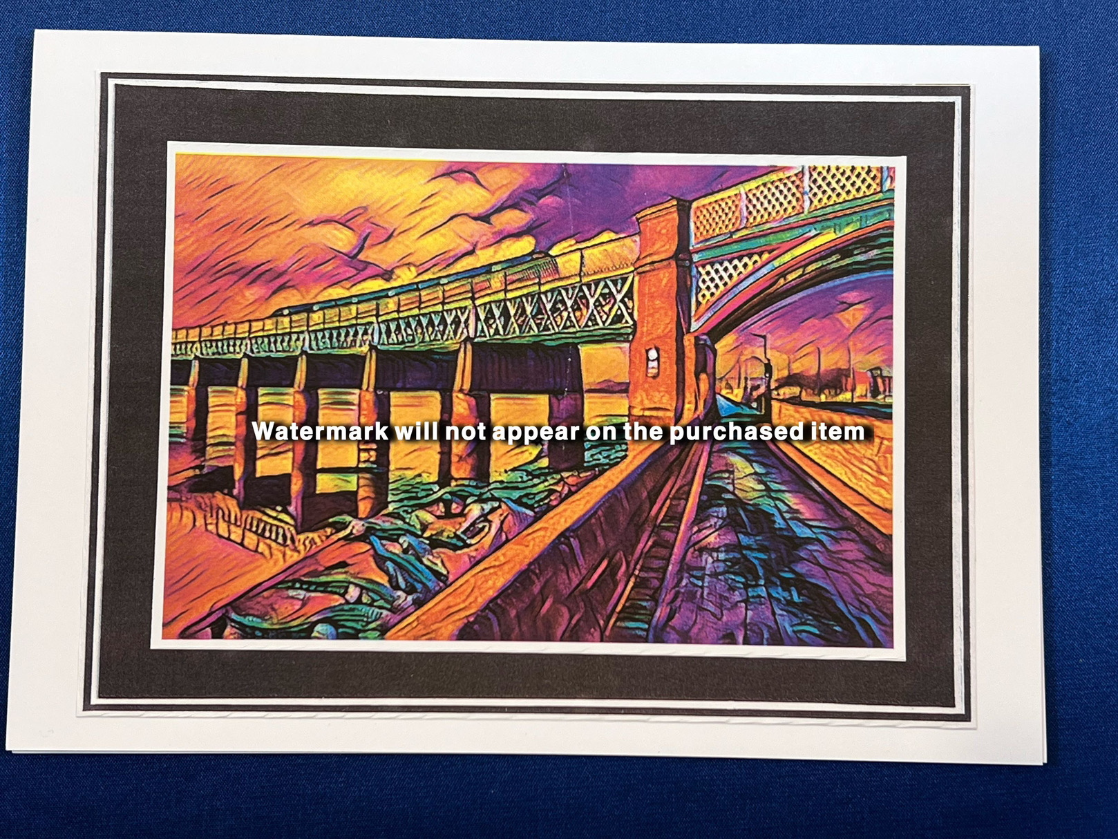 A5 Landscape Card -- Dundee - Tay Rail Bridge