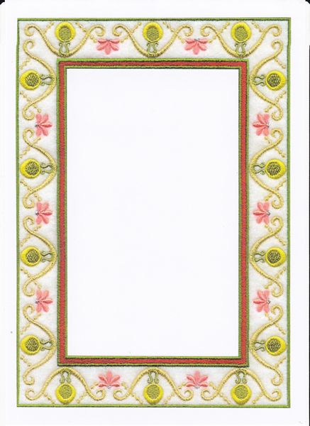 Embroidered Effect Frame 03 - 12 Pages to Download