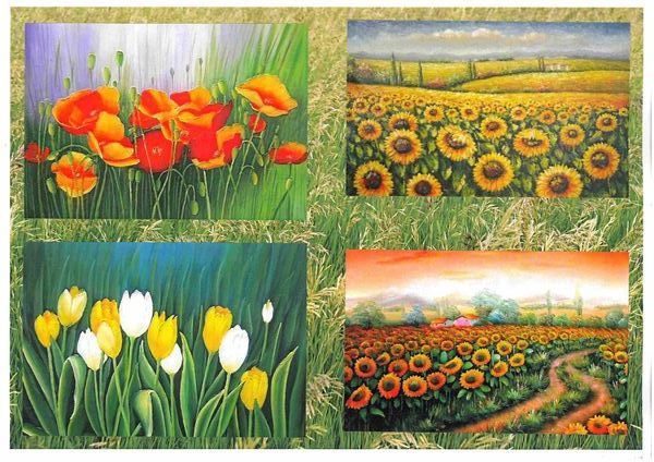 Fields of Gold Set 1 - 4 A4 sheets of Toppers to DOWNLOAD