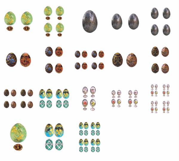 Glass Easter Eggs Full Set - 18 Pages to DOWNLOAD
