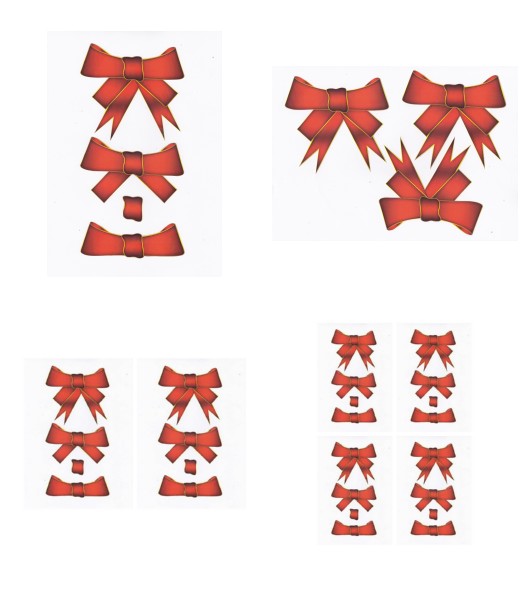 Glitzy Red Bow - 4 x A4 Pages to Download