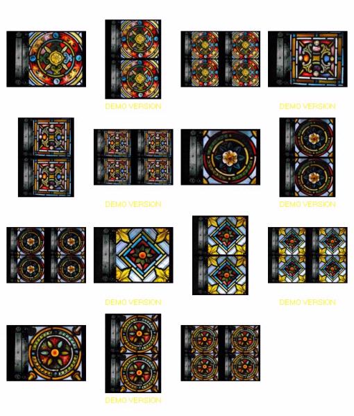 Stained Glass Effect Hinged Card Covers - 15 A4 Pages to Download