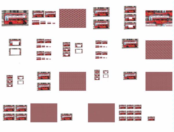 Hand Painted Effect London Double Decker Download Set - 24 Sheets