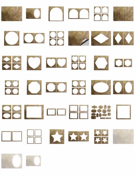 Metal Effect Papers Set 07 Download - 38 x A4 Pages