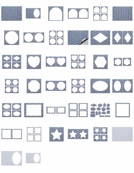 Metal Effect Papers Set 08 Download - 38 x A4 Pages