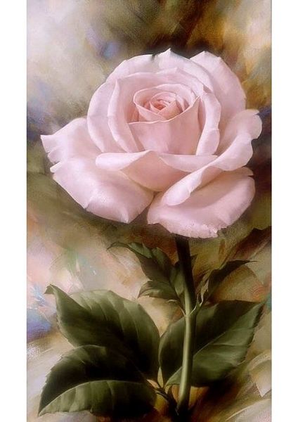 Hand Painted Effect Rose on Stem Download - 39 Pages