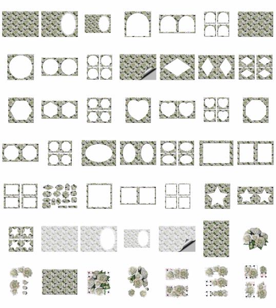 Porcelain Flowers Set 14 - 49 x A4 Pages to DOWNLOAD