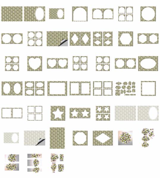 Porcelain Flowers Set 05 - 45 x A4 Pages to DOWNLOAD