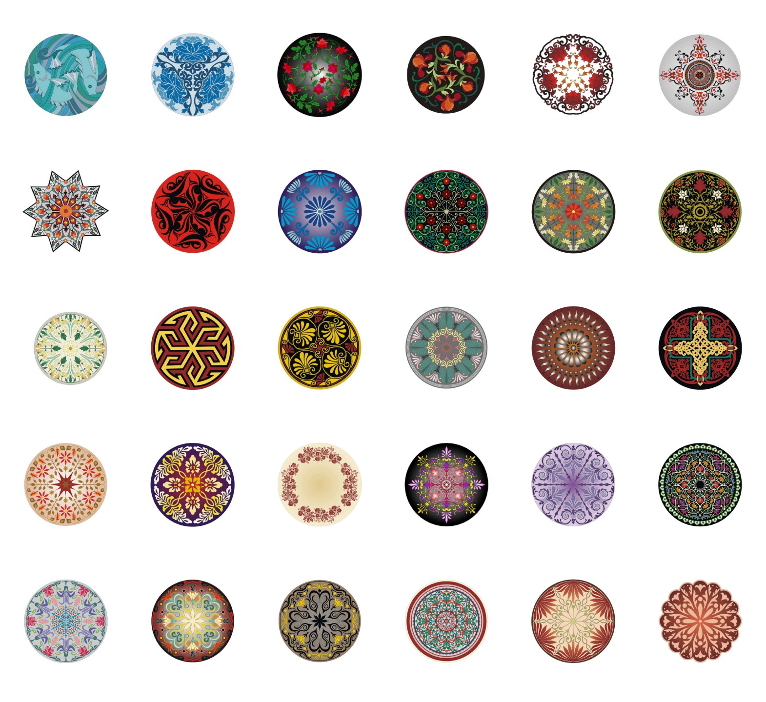 <b>SPECIAL Radiant Round Sets <B>ALL 30 sets - 120 x A4 Pages to Download
