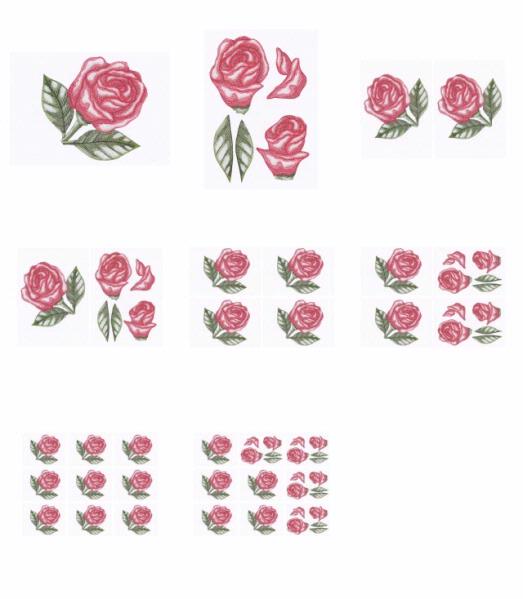 Pink & White Rose 3D & Topper Set Download - 8 Pages