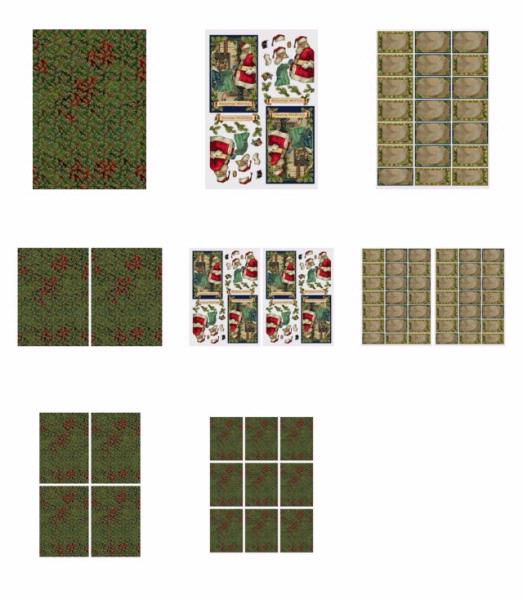 Traditional Santa Set 16 - 8 x A4 Pages to DOWNLOAD