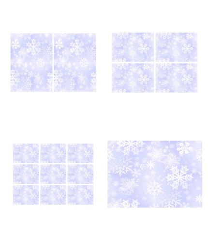 Snowflake Background Set 12 - 4 x A4 Pages to Download