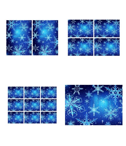 Snowflake Background Set 04 - 4 x A4 Pages to Download