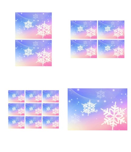 Snowflake Background Set 05 - 4 x A4 Pages to Download