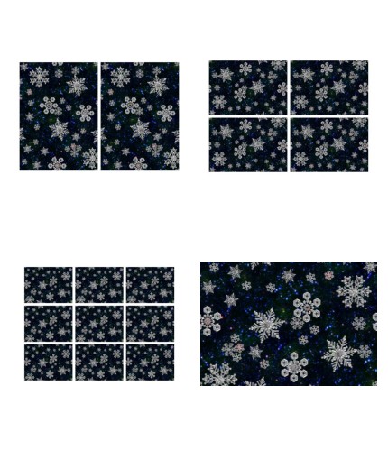 Snowflake Background Set 08 - 4 x A4 Pages to Download