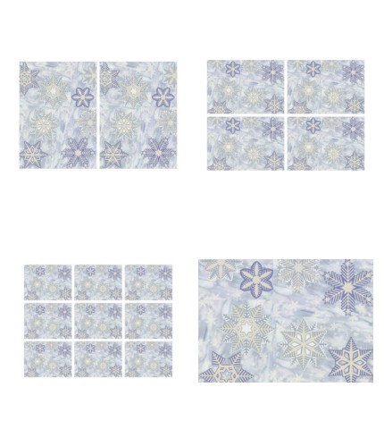 Snowflake Background Set 09 - 4 x A4 Pages to Download