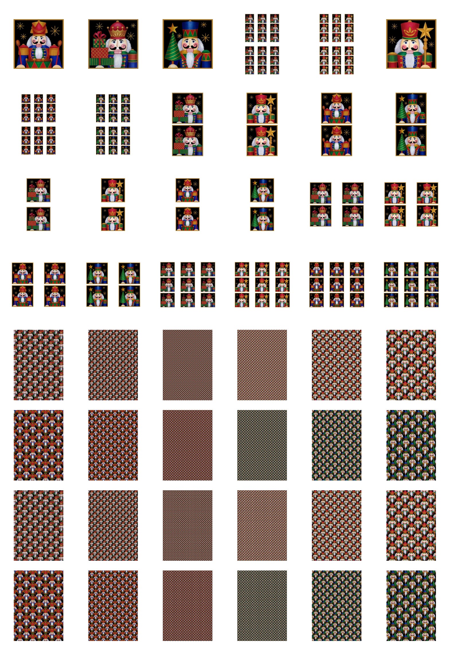Square Christmas Soldiers Set - 48 Pages to Download