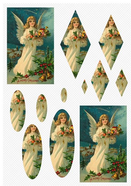 Angel Double A6 Stackers - 1 x A4 Page to DOWNLOAD