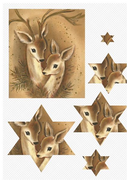 Deer A5 Star Stackers - 1 x A4 Page to DOWNLOAD