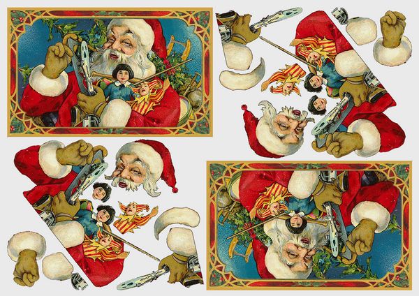Traditional Santa Set 09 - 8 x A4 Pages to DOWNLOAD