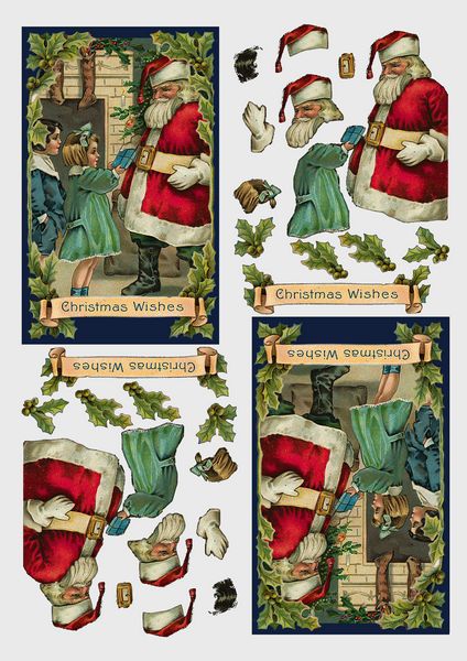 Traditional Santa Set 16 - 8 x A4 Pages to DOWNLOAD
