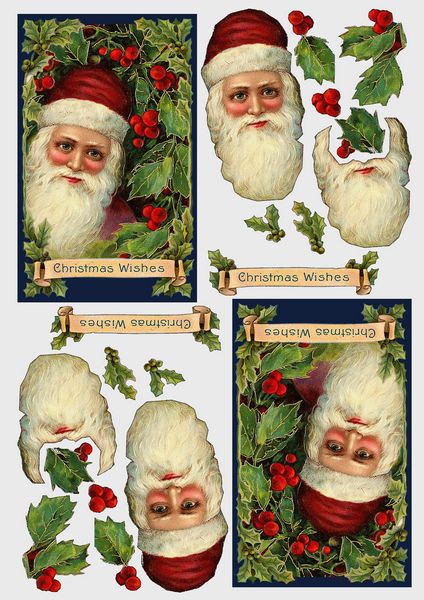 Traditional Santa Set 18 - 8 x A4 Pages to DOWNLOAD