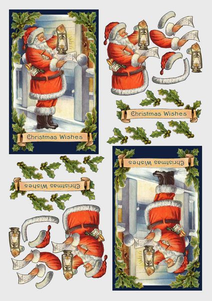 Traditional Santa Set 19 - 8 x A4 Pages to DOWNLOAD