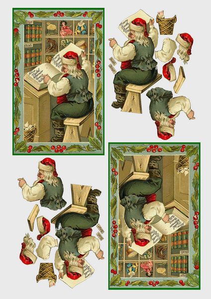 Traditional Santa Set 12 - 8 x A4 Pages to DOWNLOAD