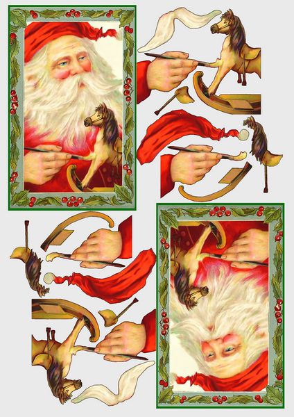 Traditional Santa Set 15 - 8 x A4 Pages to DOWNLOAD