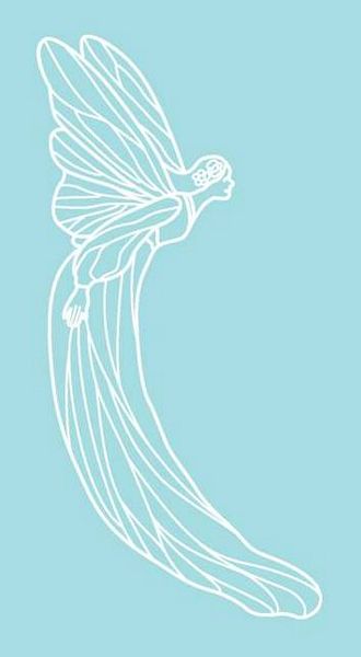 Digital White Work Angel 2 <b>Blue 4 Sizes - 4 x A4 Sheets Download