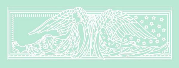Digital White Work Angel 1 <b>Green 4 Sizes - 4 x A4 Sheets Download