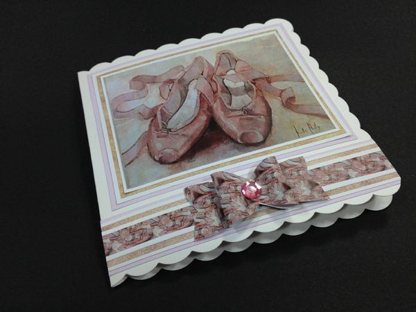 Ballet Shoes Card with Bow Project Download - 6 x A4 Pages