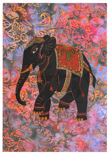 Batik Elephant Decoupage Set 01 - 9 Pages to DOWNLOAD