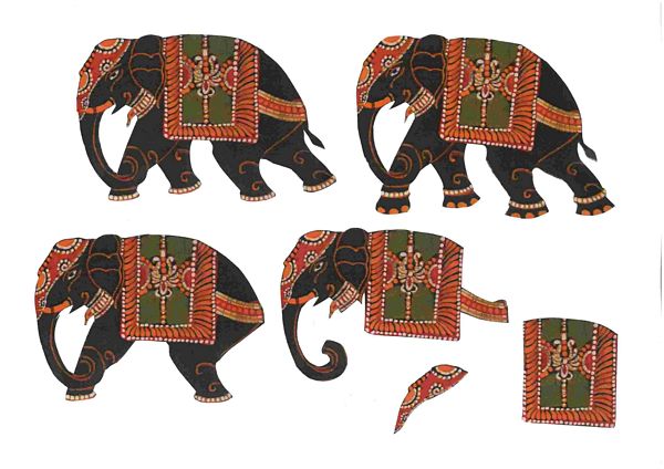 Batik Elephant Decoupage Set 02 - 8 Pages to DOWNLOAD