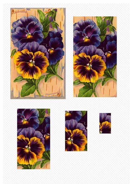 Botanical Set 19 Rectangle Stackers - 1 x A4 Page to DOWNLOAD